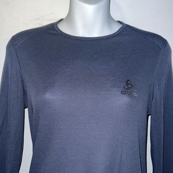 ODLO Navy Blue Long Sleeve Baselayer Top-S - Picture 2 of 7